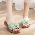 Summer fashion bow sandals wear versatile college princess style women's shoes beach flat slippers women.