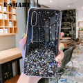 For Samsung Galaxy Note 10 Plus Case Glitter Silicone Soft Back Covers Starry Sky String Glitter Transparent Space Stars Moon Samsung Note10 Plus Back Cover.