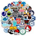 50pcs Programmer Internet Java Stickers Geek Php Docker Html Programming Language Sticker Skateboard Car Motorcycle Decals. 