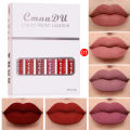CmaaDu 6pcs/set Matte Velvet Non-Stick Cup Waterproof Not Easy To Swap Makeup Lipstick Long Lasting Lip Gloss Set - Lipstick - Lipstick Set. 