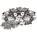 100 Pcs Fence Wire Clamps & Screws, Agricultural Fencing Mounting Clips Clamp For Mount 12-16 Gauge Welded Wire To Wood Sunlight Mall.