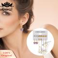 Carat 6 Pairs Drop Earrings Asymmetrical Ladies Fashion Butterfly Faux Pearl Dangle Earrings. 