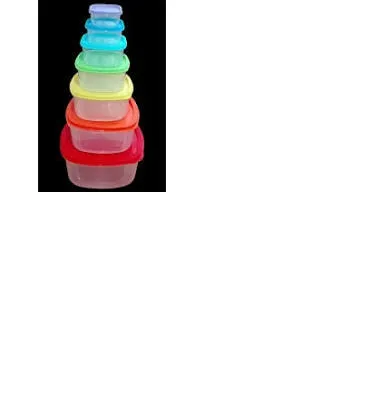 Color Food Box RAINBOW FOOD BOX SQUARE 7PCS SET | Daraz.com.bd