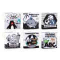 Baby Clothes Book Soft Black and White High Contrast Visual Stimulation Book Toddler Early Learning Educational Book Sensory Toy Luhuai CVC.