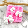 1Pcs Cute Knot Bow Mold Soft Silicone Fondant Candy Resin Art Mould Cake Decoration Pastry Kitchen Baking Accessories Tools.