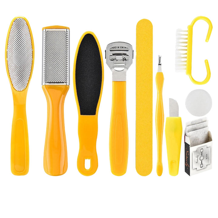 New NYT 10 In 1 Foot crubber Profeional Pedicure Tool Kit Rap Foot File Callu Remover et Feet Exfoliating crubber Cleaner