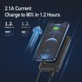 Awei P5K 10000mAh Dual USB Port Power Bank Fast Charging Micro USB and Type C Input Power Bank.