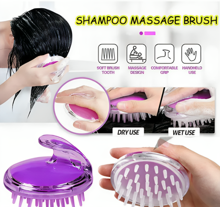 Premium Quality Silicone Shampoo Brush and Sculp Massager For Long And Short Hair