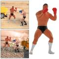 Boxing Man Model Figures Collection Hand Painted for Scenery Landscape Accessories.