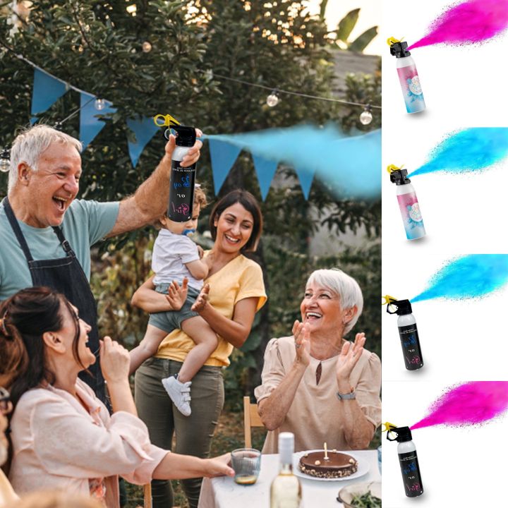 Baby Gender Disclosure Reveal Powder Spray Shower Powder Baby Gender Reveal Powder Spray By Color Blue And Pink Gender Reveal