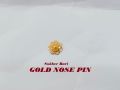 Gold Nose Pin 18-K Carat Nose Ring , Golden Push Nose Pins For Women And Girl. piercing nose ring Push Nose Pin. Nose Pin. Model:Dk400F-Sun..