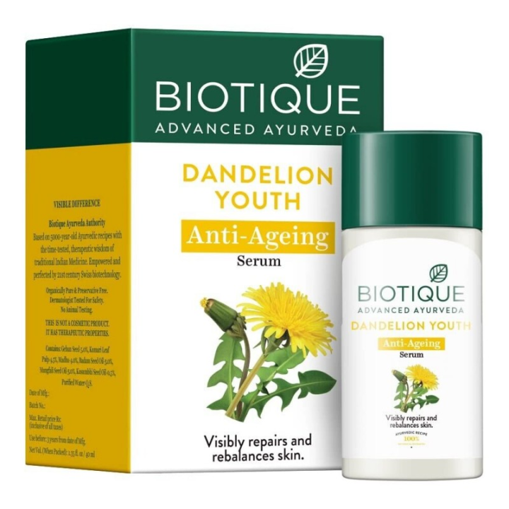 Biotique%20Advanced%20Ayurveda%20Dandelion%20Youth%20Anti%20Ageless%20Serum%20For%20All%20Skin%20Type%2040ml%20INDIAN%20-%20Image%203