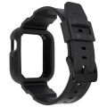 Carbon Fiber Integrated Sport Watch Band For Apple Watch Series 9&8&7 41mm / SE 3&SE 2&6&SE&5&4 40mm / 3&2&1 38mm. 