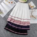 Harajuku Skirt Korean Skirt Women's Basic Versatile Stretchy Flared Casual Mini Skater Skirt Pink Skirt Unif Pleated Skirt. 