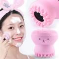 Facial Cleansing Brushes Silicone Cute Octopus Facial Cleanser Pore Cleanser Exfoliator Face Scrub Washing Brush Skin Care Tools. 