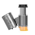 60X Magnifying Glass Lighted Magnifier with 2 LED Lights & 1 UV Light Adjustable Focal Length for Jewelers Gemologists Hobbyists.