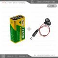 9V Battery with Connector Jack 2.1mm - 1Pcs Pair Extra Heavy Duty Non-chargeable For Arduino and DIY Electronics. 