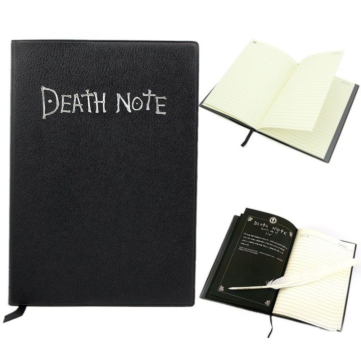 【ready stock Anime Theme Death Note Cosplay Notebook 20.5cm*14.5cm +Quill