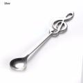 OIMG Stainless Steel Mini Stirring Spoon With Music Symbol Handle For Tea Coffee. 