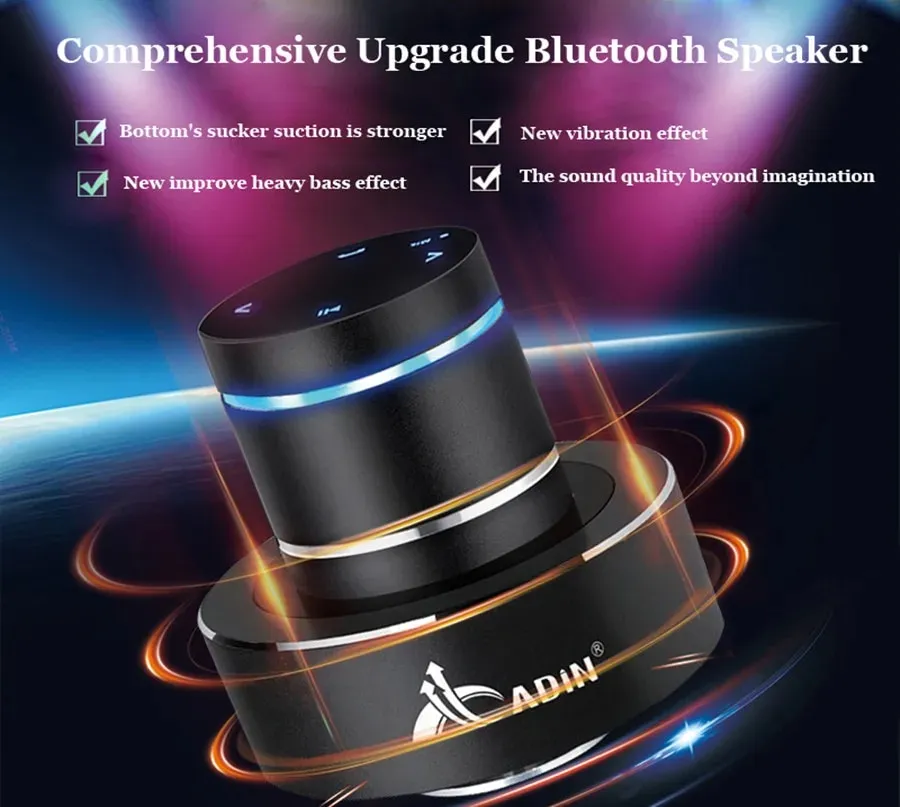 Adin 26w Vibration Bluetooth Speaker Wireless Music Soundbar Subwoofer  Neighbor Column Portable Mini Vibro Resonance Speakers | Daraz.com.bd