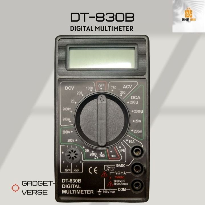Dt830 R2 Multimeter DT 830 Digital Voltage Multimeter (BLACK) | Daraz.com.bd