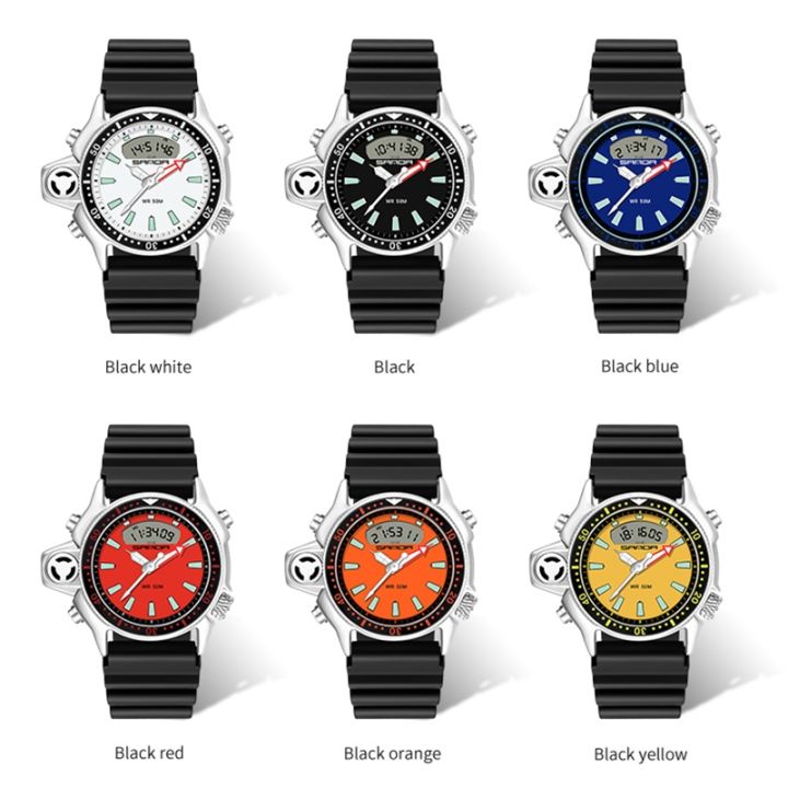 SANDA%203008%20Multifunctional%20Men%20Outdoor%20Sports%20Noctilucent%2050m%20Waterproof%20Digital%20Wrist%20Watch%20-%20Image%202