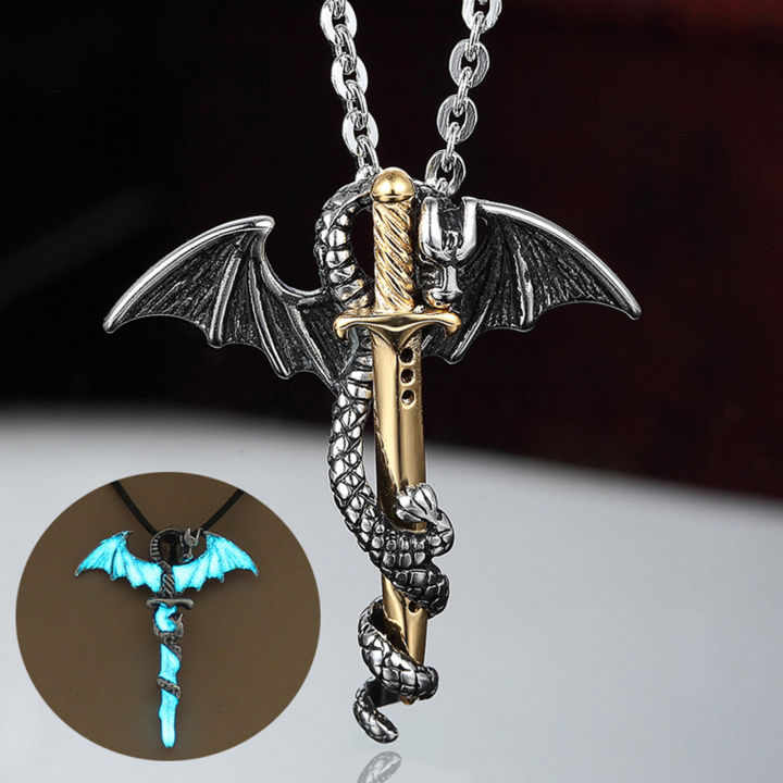 Fashion Atmosphere Luminous Fashion Boy Necklace Gift Necklace Men'S Necklaces Pendants Bohemian Necklace