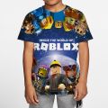 *3-13 Years Old *110-160* Roblox Boys T-shirt Kids Game 3D T-shirt Clothes Cartoon Unisex Boys Girls Short Sleeve Round Neck Summer Shirt. 