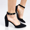 Premium Quality Women’s Gladiator Sandals – Casual Semi High Heels, Stiletto, Buckle Strap, PU Material. 