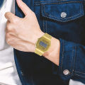 (Ready Stock) G .Shock  Men Sport Digital Classic Square Watch Shockproof and Waterproof Stainless Steel Band Sports Business Wrist Watches with 2 Year International Warranty A168WG-9W. 
