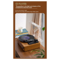 Bluetooth Enabled Vintage Turntable Phonograph Multi-Functional Wooden Record Player Vinyl Player Audio.