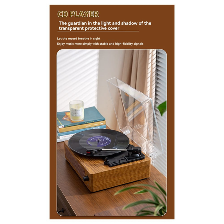 Bluetooth%20Enabled%20Vintage%20Turntable%20Phonograph%20Multi-Functional%20Wooden%20Record%20Player%20Vinyl%20Player%20Audio%20-%20Image%208