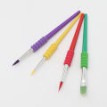 Set of 4 candy brushes, EVA sockets, children's brush set, gouache, watercolor brushes, oil brushes.