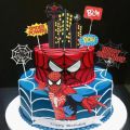Spiderman Cake Toppers Superhero Birthday Cake Decorations Boys CupCake The Avenger Topppers for Kids Baby Shower Supplies Gifts.