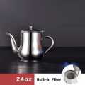 410ml Stainless Steel Oil Tank Large Capacity Oil Bottle Kitchen Oil Filter Pot Soy Sauce Vinegar Container Coffee Pot.