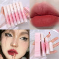 Matte Nude Rose Red Brown Lip Gloss Waterproof Long-lasting Non-stick Cup Velvet Lip Mud Liquid Lipstick Korean Makeup Lip Tint. 