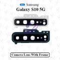For Samsung Galaxy S10 5G Camera Main Glass Lens With Frame Replacement Part.