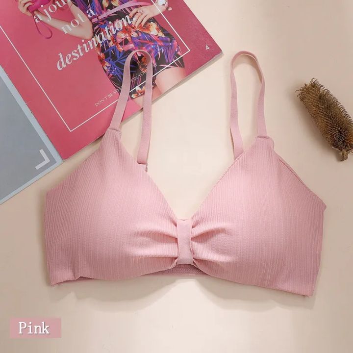 Korean%20Style%20candy%20color%20Bra%20Cotton%20Straps%20Bra%20camisole%20Wrapped%20Chest%20Gathered%20Breathable%20-%20Image%204