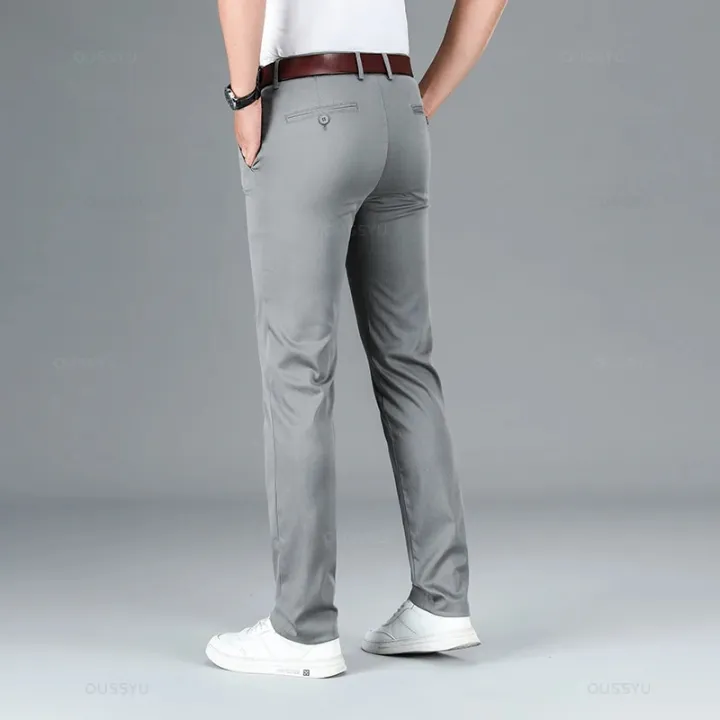 Autumn%20Lyocell%20Men's%20Pants%20Business%20Trousers%20Male%20Fashion%20Sky%20Blue%20Khaki%20Straight%20Casual%20Pants%20Man%20Clothing%20Plus%20Size%2030-40%20-%20Image%204