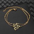 【TianYu Mall】Steel Bracelets Korean Cute Bird Homing Pigeon Multi-layer Chain Charms Bracelet For Women Jewelry Gifts.