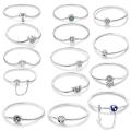 925 Silver Orgrinal Bracelet Butterfly Cat Dog Paw Safety Chain Star Moon Clover Tree of Life Bracelets Bangle For Women Jewelry. 