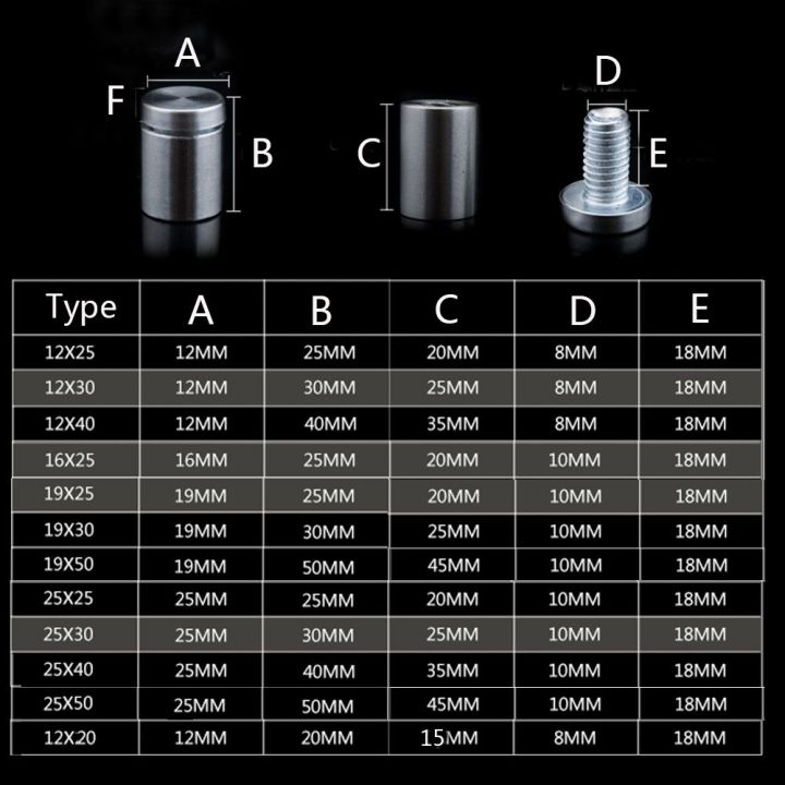 4/6/10Pcs%20Durable%20Stainless%20Steel%20Spacer%20Holder%20Glass%20Fasteners%20Billboard%20Fixing%20Screws%20Advertisement%20Standoffs%20Pin%20Advertising%20Board%20Fixed%20Nails%20-%20Image%203