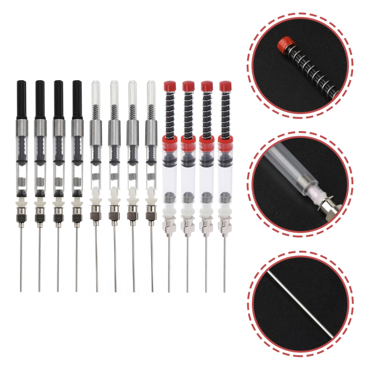Spring Return Syringe 12 Pcs Just Pen Ink Absorber Syringe Filler Spring Refill Filling ...
