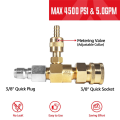 1 Set Adjustable Chemical Injector Injector for Pressure Washer with Siphon Hose & Soap Nozzle.