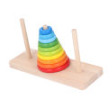 Wooden Stacker Rings, Geometric Stacker Toy Educational Preschool Learning Safe for Kids for Home. 