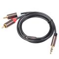 【Must-Have Accessories】 3.5Mm To 2Rca Audio Cable for Amplifiers Audio Car Aux. 