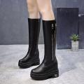 below the Knee Boots Women2022New Boots Dr. Martens Boots Thick Bottom Height Increasing Insole Small Tall Knight Boots. 