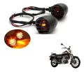Bajaj Avenger Universal Chrome Turn Signal Indicator Lamp Light for Motorcycle- 2 Pis. 