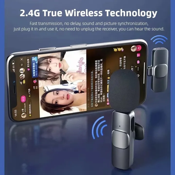 2.4GHz%20Wireless%20Microphone%20Clip-on%20Lavalier%20Microphone%20Transmitter%20Receiver%20Live%20Video%20Recoding%20Interview%20K9%20-%20Image%205
