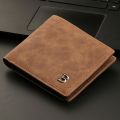 New Fashion Retro Men PU Leather Wallets Small Money Purses Design Dollar Price Top Men Thin Wallet With Coin Bag. 